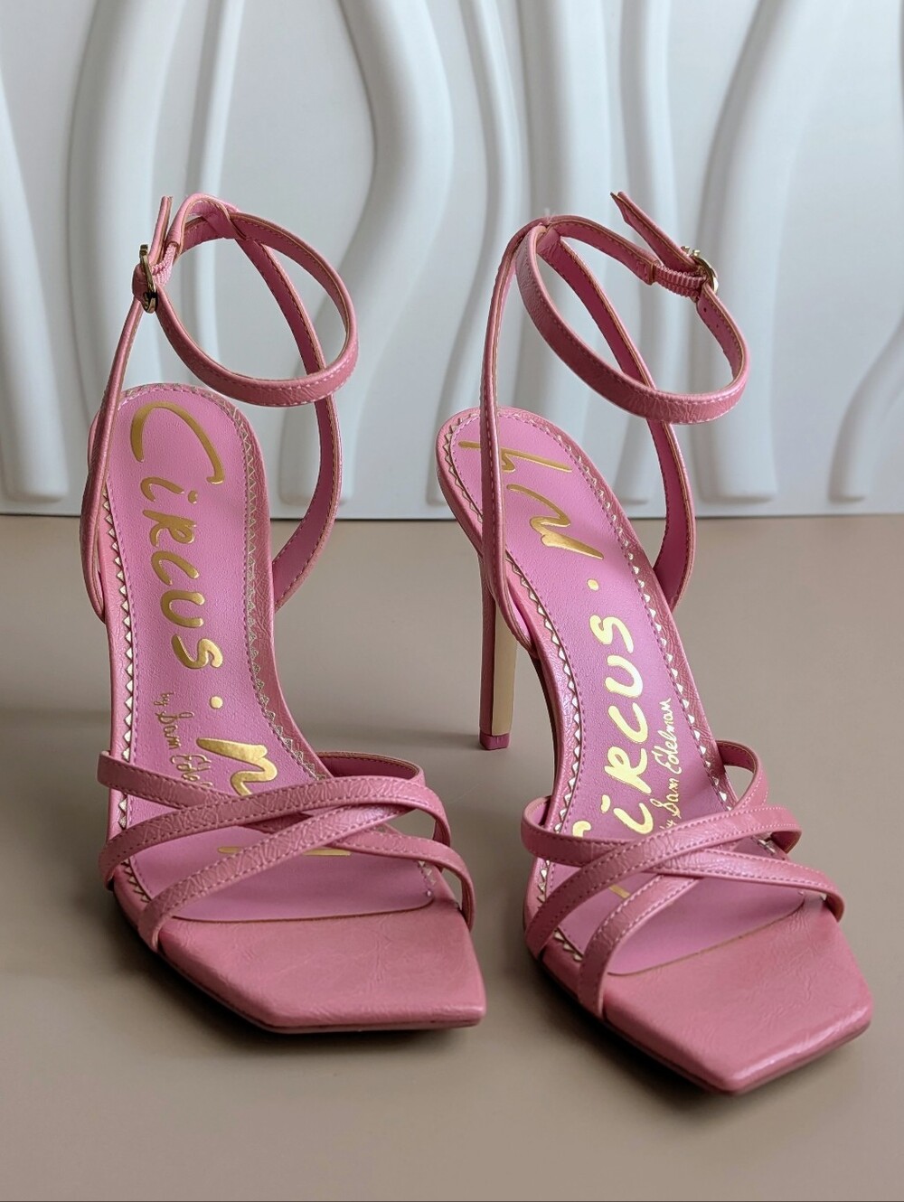 Circus NY by Sam Edelman Bria Pink Prism Ankle Strap Stiletto Heels 8M NIB